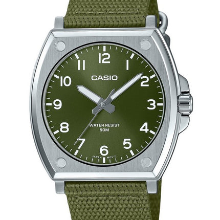 Casio Standard Analog Cloth Strap Green Dial Quartz MTP-E730C-3AV Men's Watch