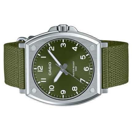 Casio Standard Analog Cloth Strap Green Dial Quartz MTP-E730C-3AV Men's Watch