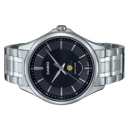 Casio Standard Analog Moon Phase Black Dial Quartz MTP-M100D-1A Men's Watch