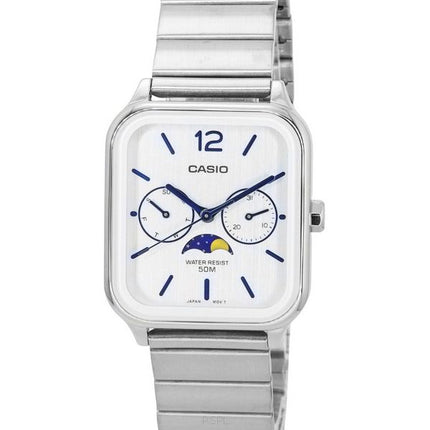 Casio Standard Analog Moon Phase Silver Dial Quartz MTP-M305D-7A Men's Watch