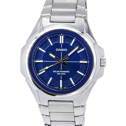 Casio Standard Analog Stainless Steel Blue Dial Solar MTP-RS100D-2A Men's Watch