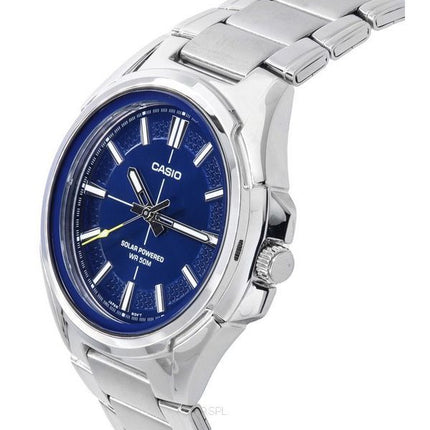 Casio Standard Analog Stainless Steel Blue Dial Solar MTP-RS100D-2A Men's Watch