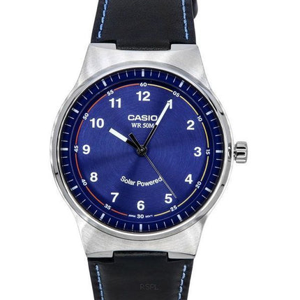 Casio Standard Analog Leather Strap Blue Dial Solar Powered MTP-RS105L-2B Men's Watch