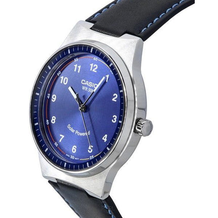 Casio Standard Analog Leather Strap Blue Dial Solar Powered MTP-RS105L-2B Men's Watch