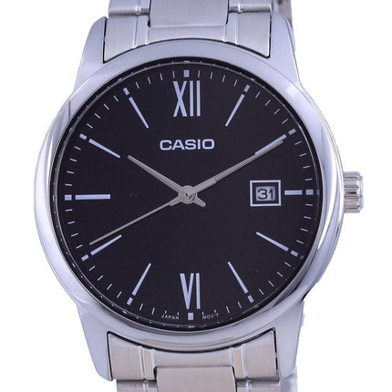 Casio Black Dial Stainless Steel Analog Quartz MTP-V002D-1B3 MTPV002D-1 Men's Watch