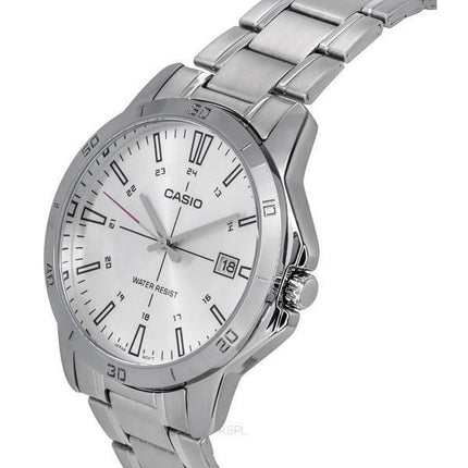 Casio Standard Analog Stainless Steel Silver Dial Quartz MTP-V004D-7C Men's Watch