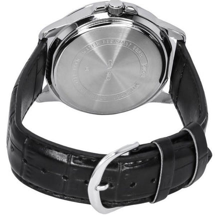 Casio Standard Analog Black Leather Strap Black Dial Quartz MTP-VD01L-1C Men's Watch