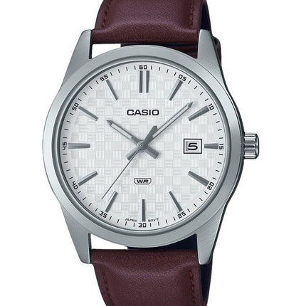 Casio Standard Analog Leather Strap White Dial Quartz MTP-VD03L-5A Men's Watch