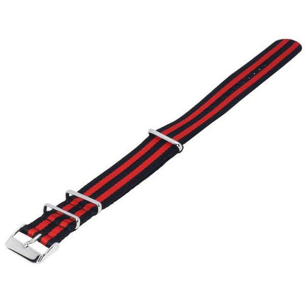 Ratio NATOR05 Multicolor Red And Black 20mm Polyester Watch Strap