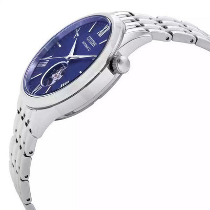 Citizen Stainless Steel Open Heart Blue Dial Automatic NH9130-84L Men's Watch