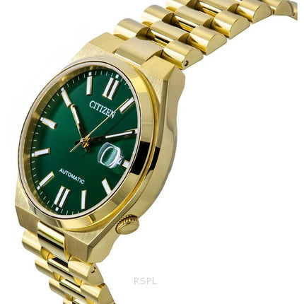 Citizen Tsuyosa Gold Tone Stainless Steel Green Dial Automatic NJ0152-51X Men's Watch