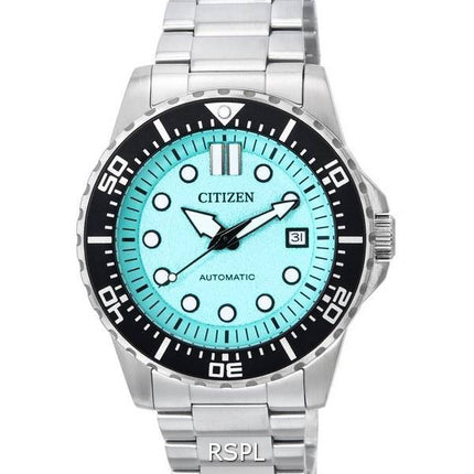 Citizen Urban Mechanical Stainless Steel Aqua Blue Dial Automatic NJ0170-83X 100M Men's Watch