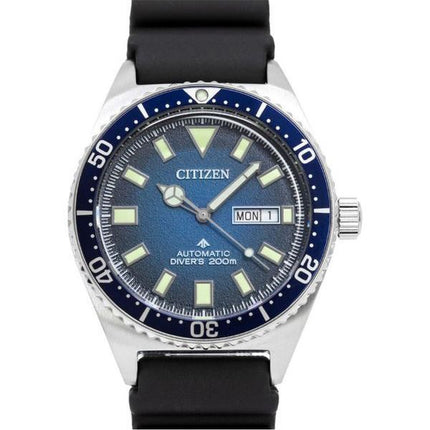 Citizen Promaster Rubber Strap Blue Dial Automatic Diver's NY0129-07L 200M Men's Watch