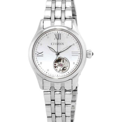 Citizen Luna Stainless Steel Open Heart Silver Dial Automatic PR1040-88A Women’s Watch