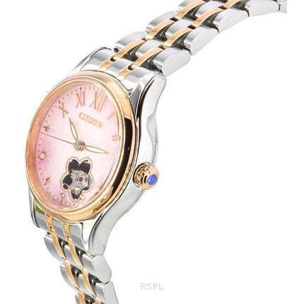 Citizen Limited Edition Diamond Accent Pink Mother Of Pearl Open Heart Dial Automatic PR1044-87Y Women's Watch