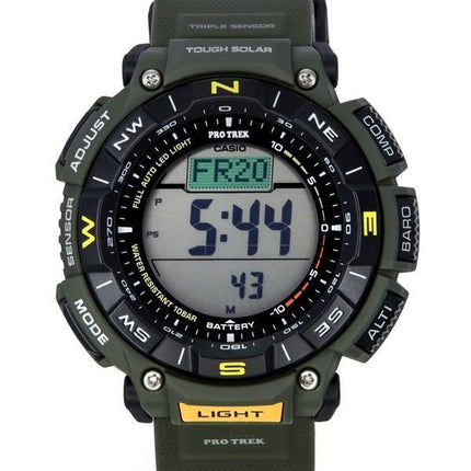 Casio ProTrek Digital Green Bio Based Resin Strap Tough Solar PRG-340-3 100M Men's Watch