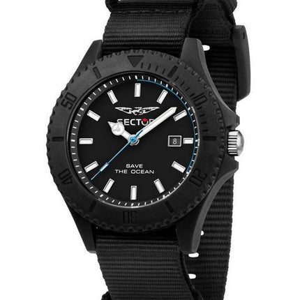 Sector Save The Ocean Black Matt Dial Quartz R3251539002 Men's Watch