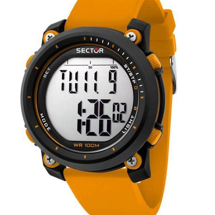 Sector EX-38 Digital Orange Plastic Strap Quartz R3251546001 100M Men's Watch