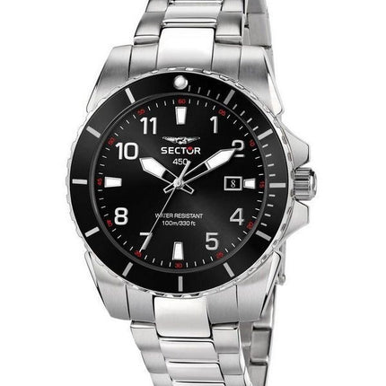 Sector 450 Date And Time Stainless Steel Black Dial Quartz R3253276009 100M Men's Watch