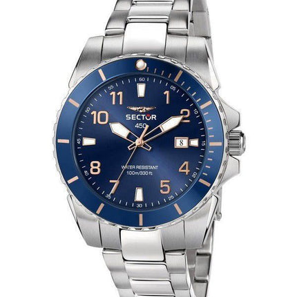 Sector 450 Date And Time Stainless Steel Blue Dial Quartz R3253276010 100M Men's Watch