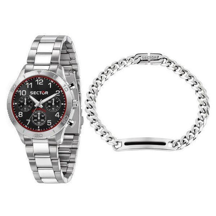 Sector 670 Multifunction Stainless Steel Black Dial Quartz R3253578020 Men's Watch With Free Bracelet