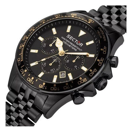 Sector 230 Chronograph Stainless Steel Black Dial Quartz R3273661029 100M Men's Watch