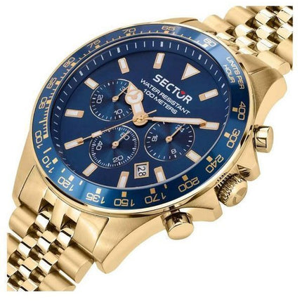 Sector 230 Chronograph Gold Tone Stainless Steel Blue Dial Quartz R3273661030 100M Men's Watch