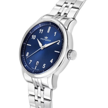 Philip Watch Anniversary Stainless Steel Blue Dial Quartz R8253150010 100M Men's Watch