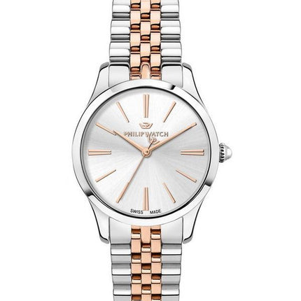 Philip Watch Grace Two Tone Stainless Steel White Dial Quartz R8253208515 100M Women's Watch
