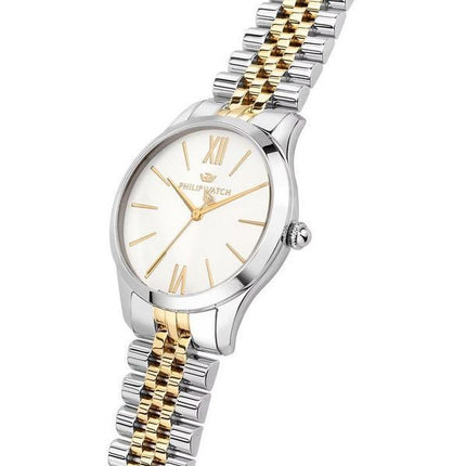 Philip Watch Grace Two Tone Stainless Steel White Dial Quartz R8253208516 100M Women's Watch