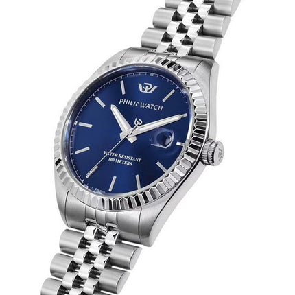 Philip Watch Caribe Urban Stainless Steel Blue Dial Quartz R8253597077 100M Men's Watch