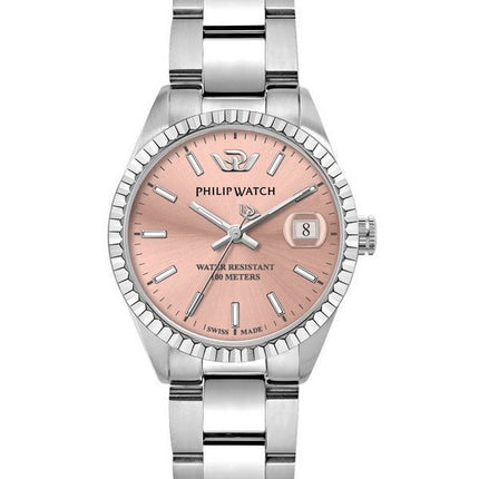 Philip Watch Caribe Urban Stainless Steel Pink Dial Quartz R8253597587 100M Women's Watch