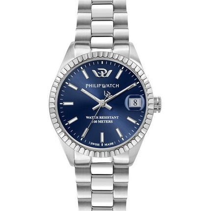 Philip Watch Caribe Urban Stainless Steel Blue Sunray Dial Quartz R8253597590 100M Women's Watch
