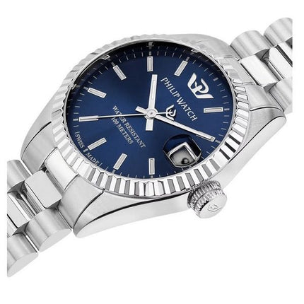 Philip Watch Caribe Urban Stainless Steel Blue Sunray Dial Quartz R8253597590 100M Women's Watch