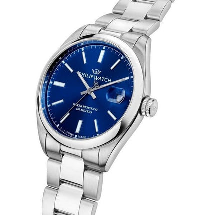 Philip Watch Caribe Urban Stainless Steel Blue Sunray Dial Quartz R8253597644 100M Men's Watch