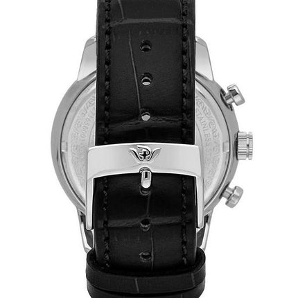 Philip Watch Anniversary Chronograph Leather Strap Black Dial Quartz R8271650002 100M Men's Watch