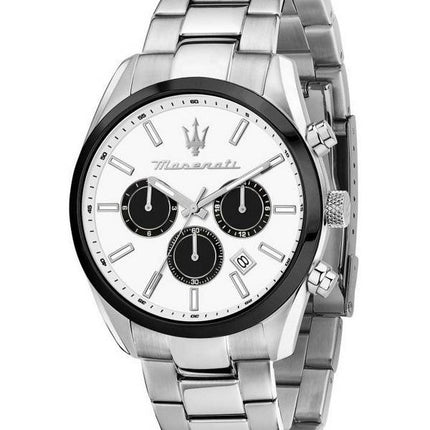 Maserati Attrazione Chronograph Stainless Steel White Dial Quartz R8853151004 Men's Watch