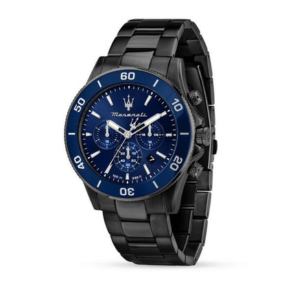 Maserati Competizione Chronograph Stainless Steel Blue Dial Quartz R8873600005 100M Men's Watch
