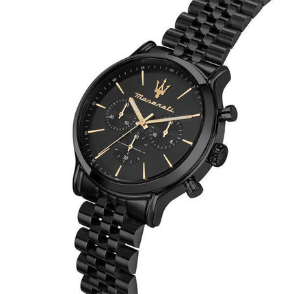 Maserati Epoca Limited Edition Chronograph Stainless Steel Black Dial Quartz R8873618020 100M Men's Watch