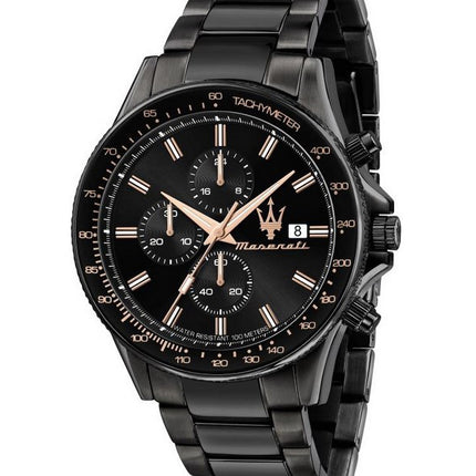 Maserati Sfida Chronograph Black Dial Quartz R8873640011 100M Men's Watch