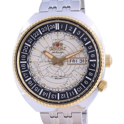 Orient World Map Revival Stainless Steel Automatic Diver's RA-AA0E01S19B 200M Men's Watch