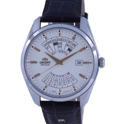 Orient Multi Year Calendar White Dial Leather Automatic RA-BA0005S10B Men's Watch