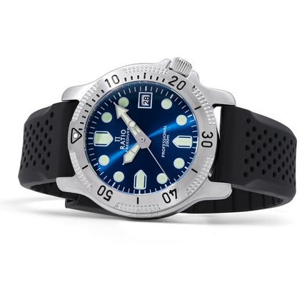 Ratio FreeDiver Professional Sapphire Blue Sunray Dial Quartz RTF023 200M Men's Watch