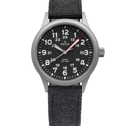 Ratio Quest Men's Field Watch Sapphire Canvas Strap Quartz RTQ023 100M Lewis And Clark Edition