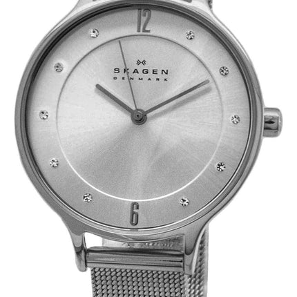 Skagen Anita Silver Dial Swarovski Crystal Mesh Bracelet SKW2149 Womens Watch