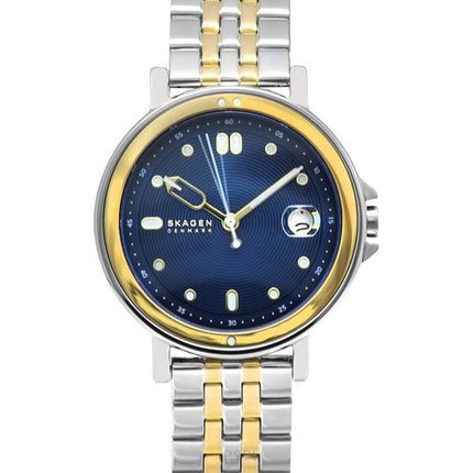 Skagen Signatur Lille Sport Two Tone Stainless Steel Blue Dial Quartz SKW3137 Women's Watch