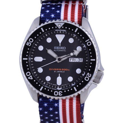 Seiko Automatic Divers Japan Made Polyester SKX007J1-var-NATO27 200M Men's Watch