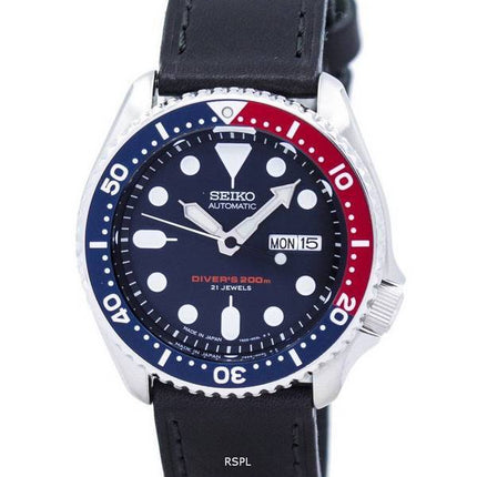 Seiko Automatic Diver's Ratio Black Leather SKX009J1-LS8 200M Men's Watch