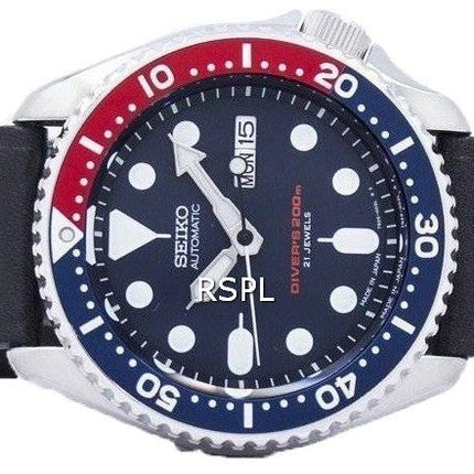 Seiko Automatic Diver's Ratio Black Leather SKX009J1-LS8 200M Men's Watch