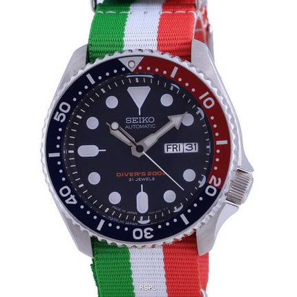 Seiko Automatic Divers Polyester Japan Made SKX009J1-var-NATO23 200M Men's Watch